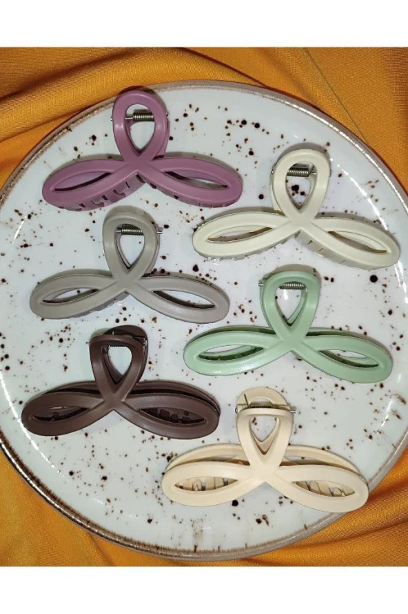 Kadın Sonsuzluk Model 6 Adet Büyük Boy 11 Cm Mandal Toka Seti - 2