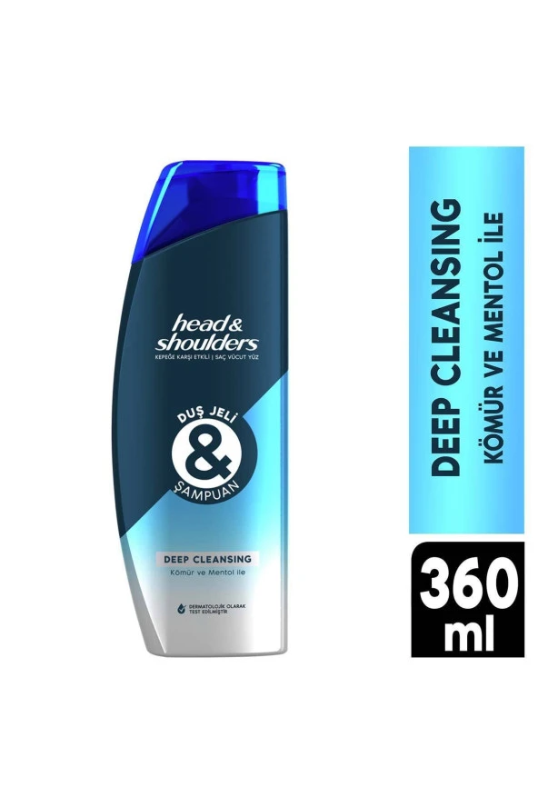 Head & Shoulders Duş Jeli Ve Şampuan Deep Cleansing 360 ml