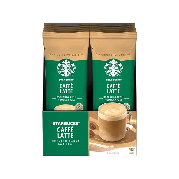 Starbucks Caffe Latte Premium Kahve Karışımı 14 Gr 10 lu x 5 Kutu - 3