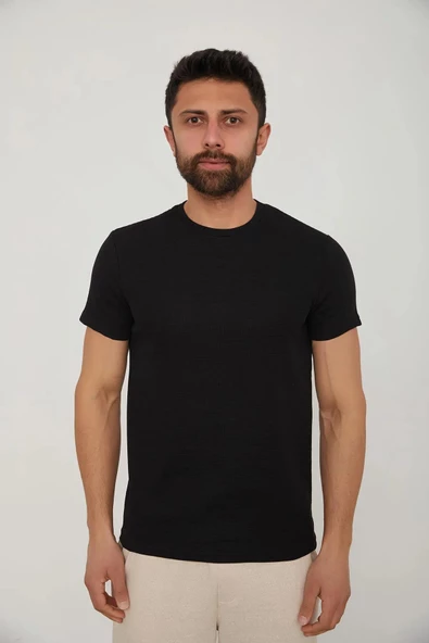 Cazador B.Yaka  K.Kol  Erkek T-şhirt 4140 Siyah ürün görseli 1