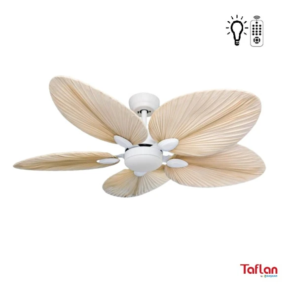 Kaşkar Taflan T52045 5 Kanatlı 52" Aydınlatmalı Uzaktan Kumandalı Tavan Vantilatörü