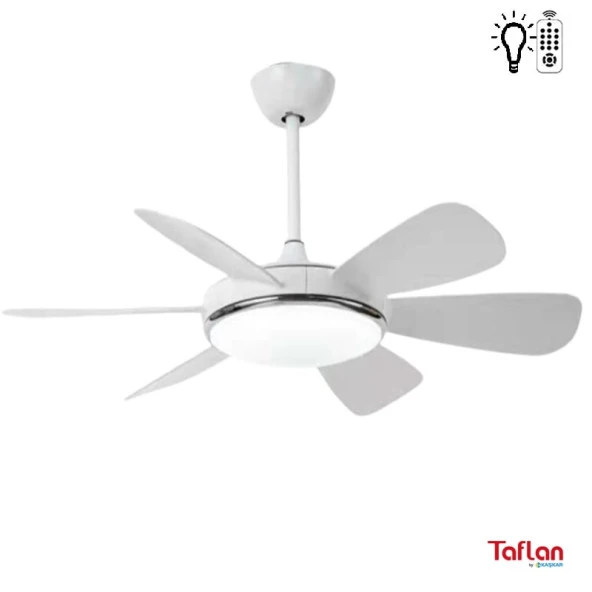 Kaşkar Taflan F6661 6 Kanatlı 52" Aydınlatmalı Uzaktan Kumandalı Tavan Vantilatörü