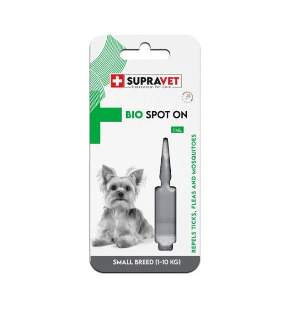 Supravet Küçük Irk Köpek Deri ve Tüy Bakım Yağı 1-10 Kg 1 ML
