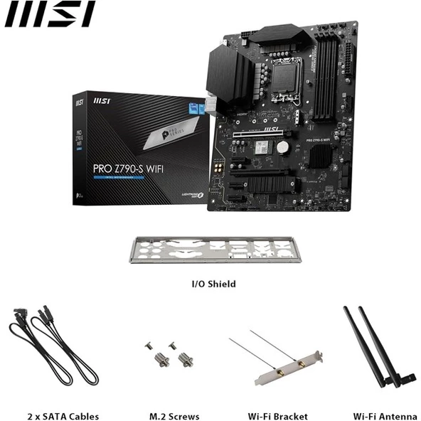 MSI PRO Z790-S WIFI-6E DDR5 HDMI-DP PCIE 4.0 1700p ATX - 10