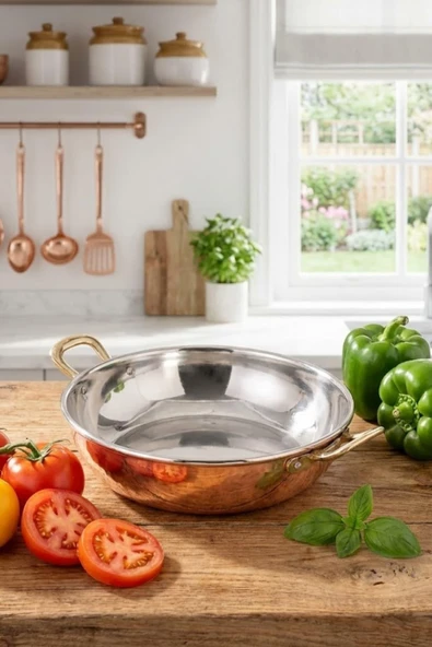 Turna Bakır Çelebi Tava 1 No 14 Cm Düz Kırmızı Turna7593-1 ürün görseli 1