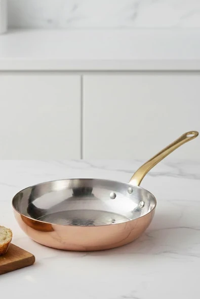 Turna Bakır Şahika Tava 3 No 18 Cm Sadece Taban El Dövme Kırmızı Turna7566-1 ürün görseli