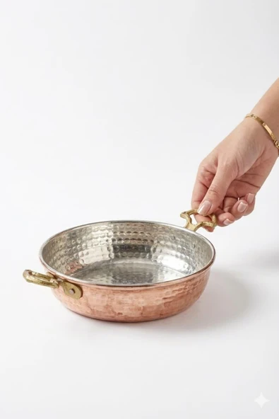 Turna Bakır Soylu Tava 4 No 20 Cm Kalın Kırmızı Turna7553-1 ürün görseli 1