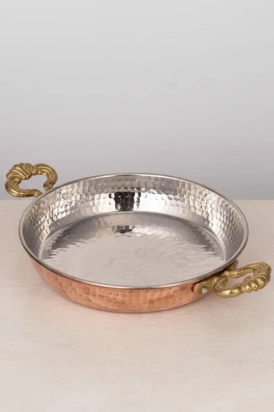 Turna Bakır Acemli Tava 3 No 18 Cm El Dövme Kırmızı Turna7583-1 ürün görseli 1