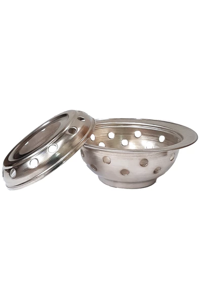 Turna Bakır Osmanlı Çaydanlık Isıtıcı 22 Cm Düz Nikel Turna4203-2 - 4