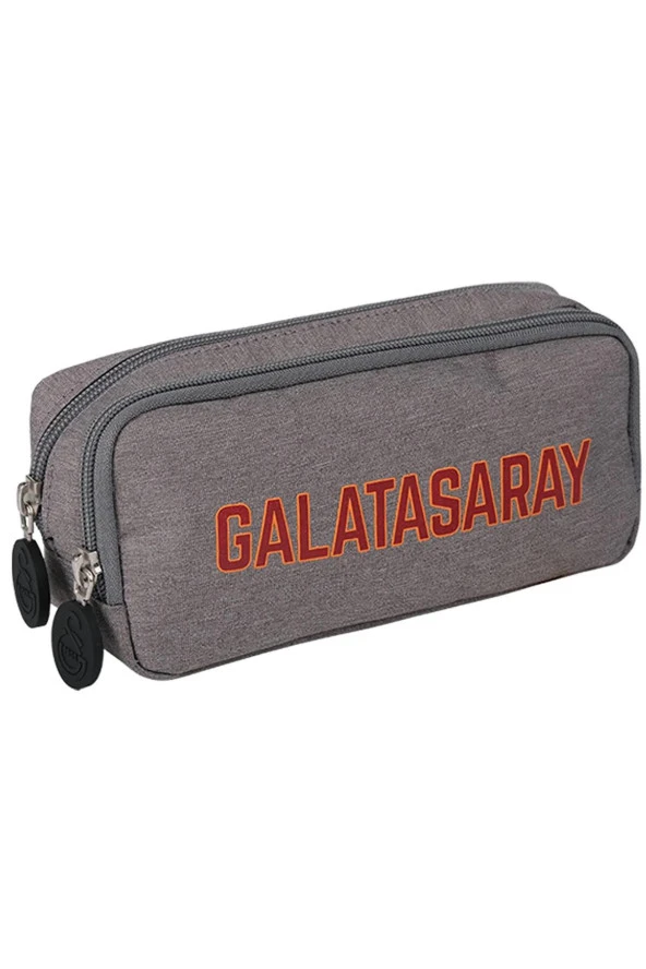 Galatasaray Lisanslı Silver Şerit Gri 2 Bölmeli Kalem Çantası
