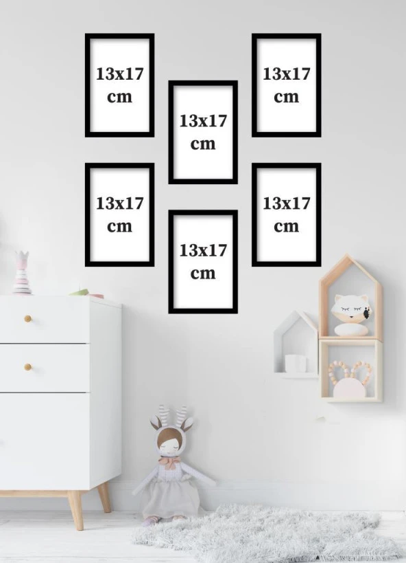 Çocuk Odası Tablo 6 Parça Eğitici Renkler Sayılar Harfler Günler Vb Duvar Tabloları Mdf , Çerçeve Görünümlü Çoçuklar İçin Renkli Dekoratif Hediyelik 6 Parça 13x17 Cm - 2