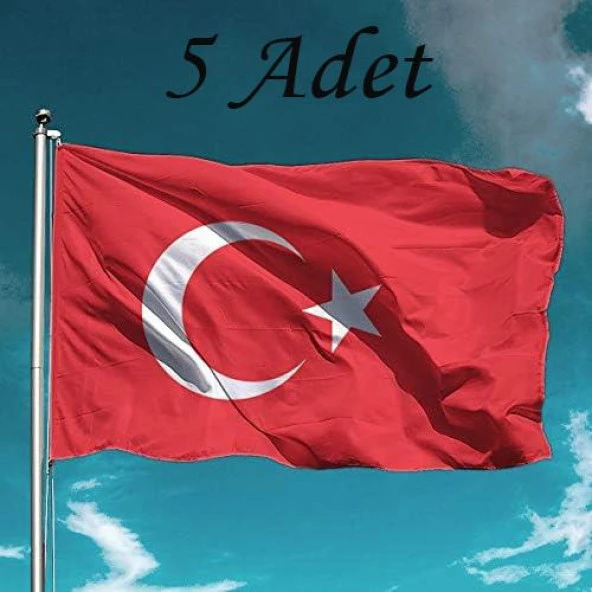 Türk Bayrağı 5 Adet Raşel Türk Bayrağı 70x105