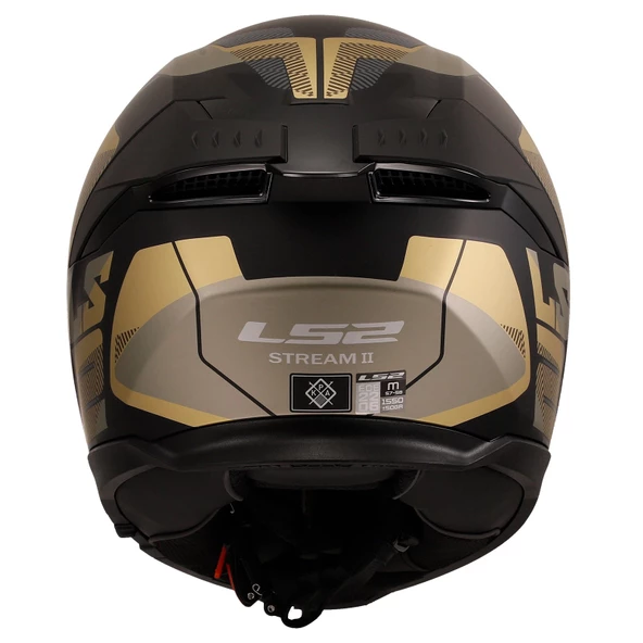 LS2 STREAM 2 ROAD MAT SİYAH-GOLD-GRİ KASK - Resim 6