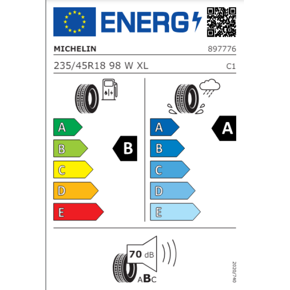 Michelin 235/45 R18 98W XL Primacy 4+ Yaz Lastiği Üretim Tarihi 2024 - 3