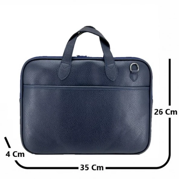 Ççs London 71455 Vegan Laptop Evrak Çantası 13 İnç Lacivert - 5