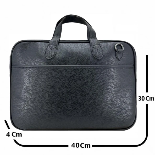 Ççs London 71454  Vegan Evrak Laptop Çantası 15 İnç Siyah - 4