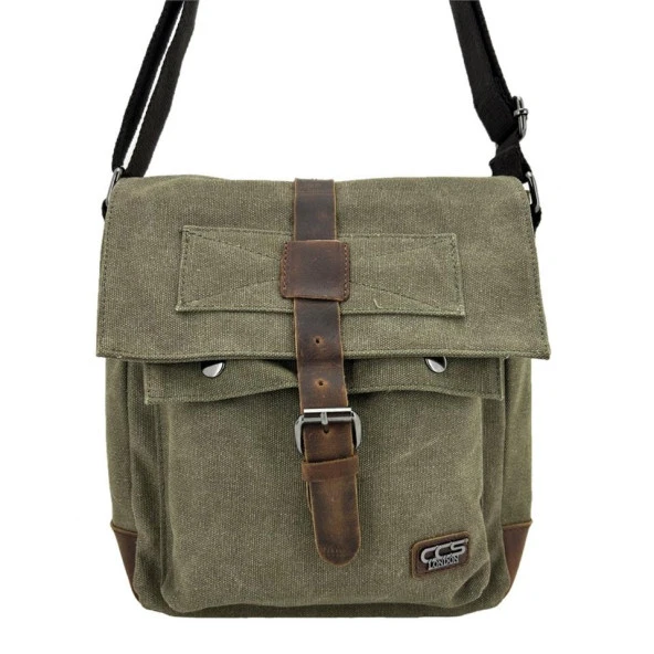 Ççs 31461 Kanvas Postacı Omuz Çantası Yeşil ürün görseli 1