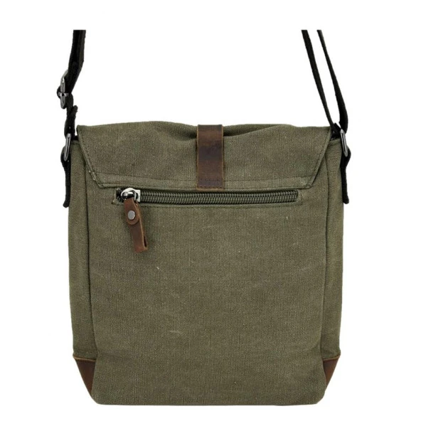 Ççs 31461 Kanvas Postacı Omuz Çantası Yeşil - Resim 2