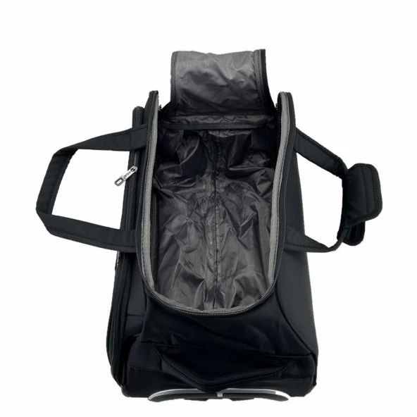 Ççs London Orta Boy 00676 Kumaş Valiz El Çantası Siyah - Resim 2