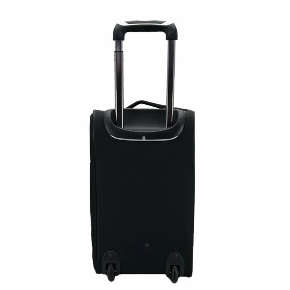 Ççs London Orta Boy 00676 Kumaş Valiz El Çantası Siyah - Resim 4