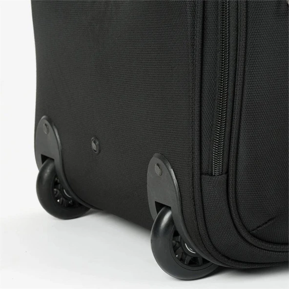 Ççs London Orta Boy 00676 Kumaş Valiz El Çantası Siyah - Resim 9