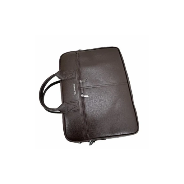 Ççs London 71452 Vegan Deri Laptop Evrak Çantası 15 İnç Kahve - 5