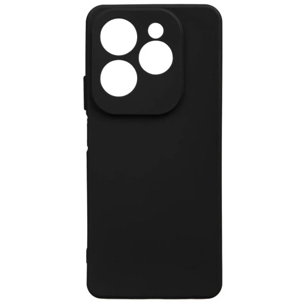 KNY İnfinix Hot 40 Pro Kılıf Kamera Korumalı Mat Biye Silikon  Siyah