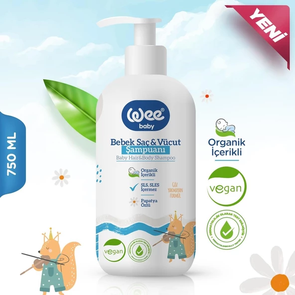 Wee Baby 750 ml Bebek Saç ve Vücut Şampuanı