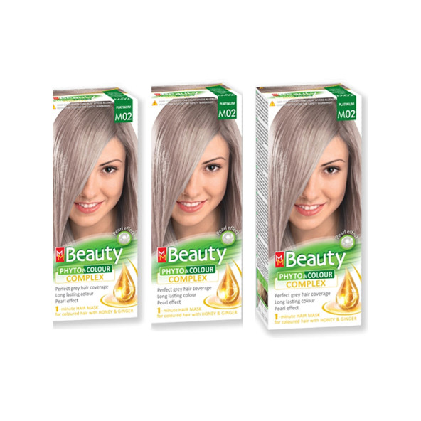 MM Beauty M02 Platin (Platınıum) ÜÇLÜ SET - 1