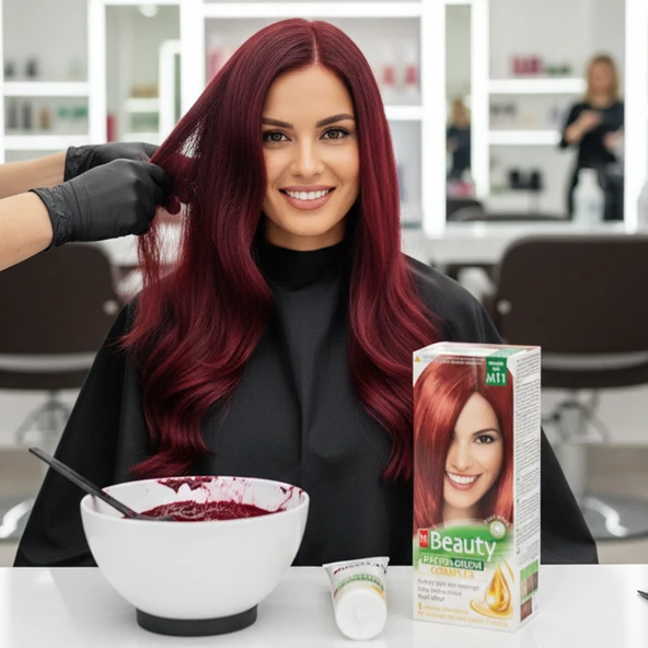 MM Beauty M 11 Aşk Alevi (Gamet Red) ÜÇLÜ SET - Resim 4