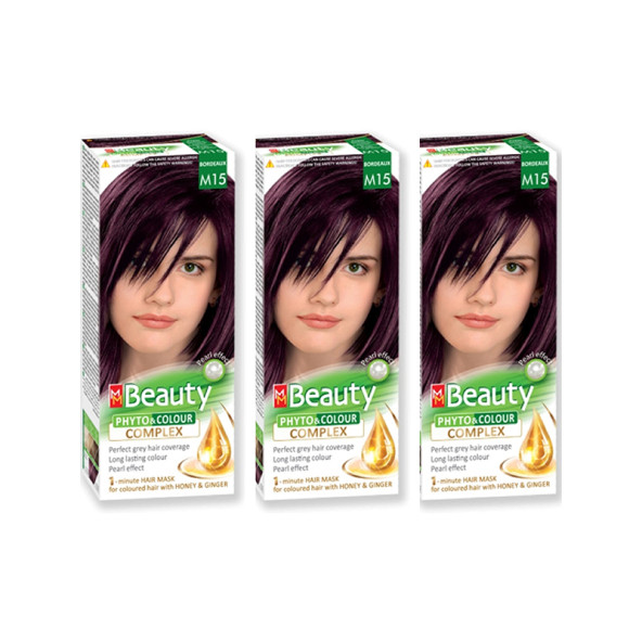 MM Beauty M 15 Kızıl Kestane (Bordeaux) ÜÇLÜ SET ürün görseli