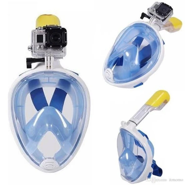 Tam Yüz Maske Ve Şnorkel Sistemi - Siyah Renk (L/XL) - 3