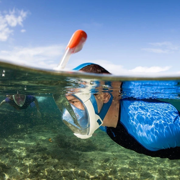 Tam Yüz Maske Ve Şnorkel Sistemi - Siyah Renk (L/XL) - 4