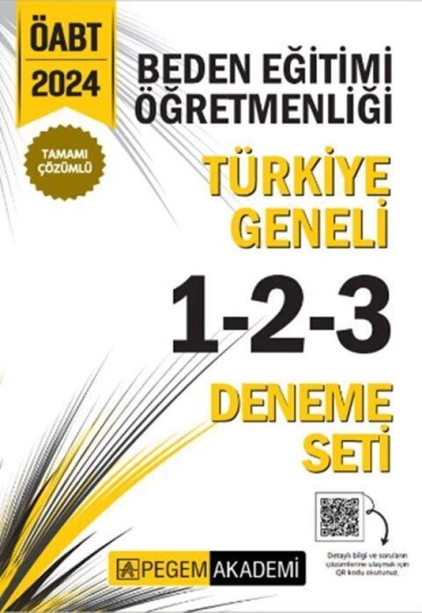 2024 KPSS ÖABT Beden Eğitimi Öğretmenliği Tamamı Çözümlü Türkiye Geneli 1-2-3 Deneme Seti Pegem