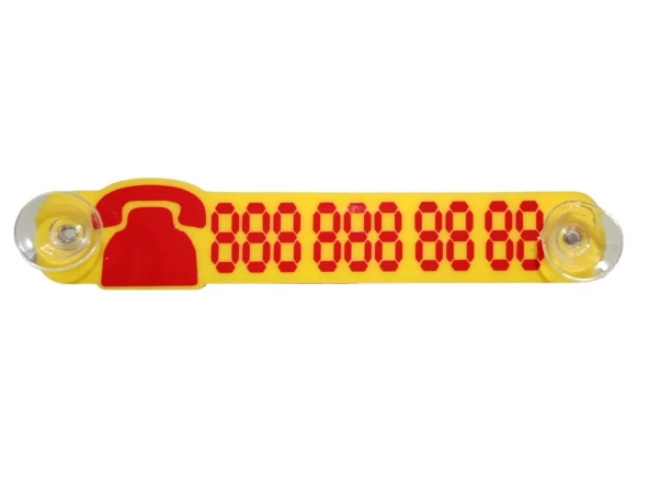 OTO MOTTO Vantuzlu Araç Telefon Numaratörü Telefon No Gösterici Sarı Kırmızı