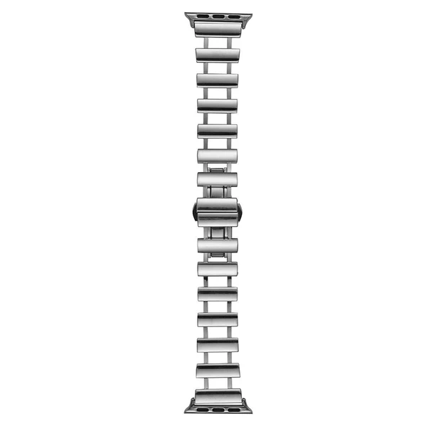 Gpack Apple Watch SE 2 2022 44mm Kordon Metal Yandan Çıtçıtlı Boşluklu Tasarım KRD96 - 4