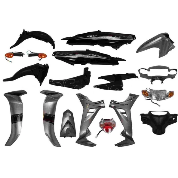 Yamaha Crypton C8 Kaporta Seti Gri/siyah (far Stop Dahil) ürün görseli 1