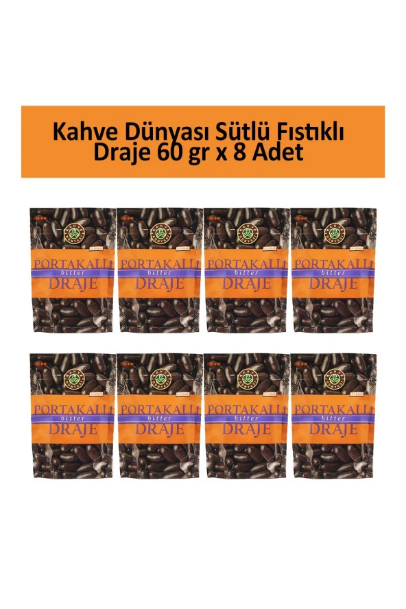 Kahve Dünyası Portakallı Bitter Draje 60 gr x 8 Adet