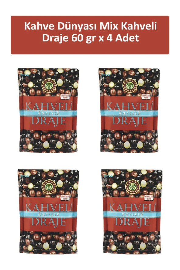 Kahve Dünyası Kahveli Karışık Draje 60 gr x 4 Adet