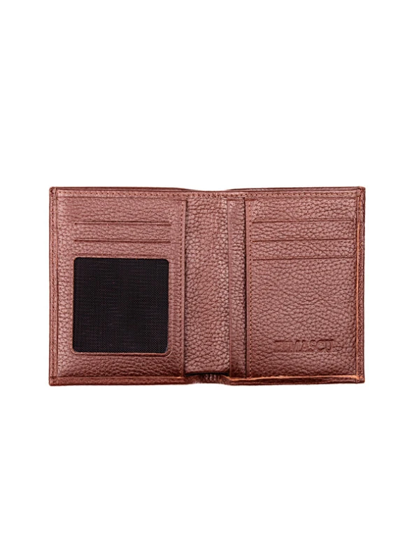 Femascu 7908 Açık Kahverengi Hakiki Deri Çok Bölmeli Hediye Kutulu Erkek Cüzdanı - 4