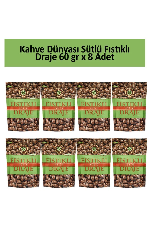 Kahve Dünyası Antep Fıstık Draje 60 gr x 8 Adet