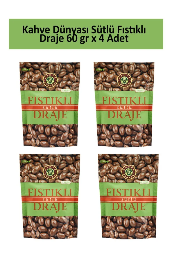 Kahve Dünyası Antep Fıstık Draje 60 gr x 4 Adet