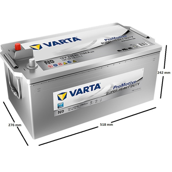 Varta 12V 225Ah N9 Silver Promotive Marin Ağır Ticari - 2