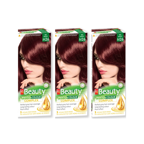 MM Beauty M 26 Kadife Kızıl (Red Velvet) ÜÇLÜ SET