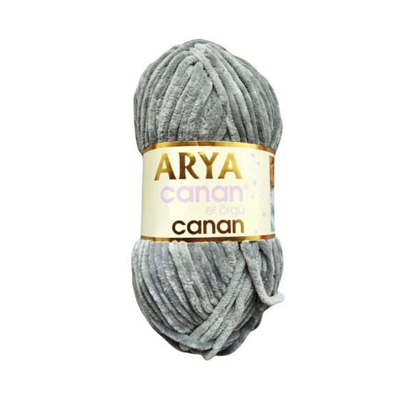 Canan Arya Kadife El Örgü İpi Gri (ARY-022) ürün görseli 1