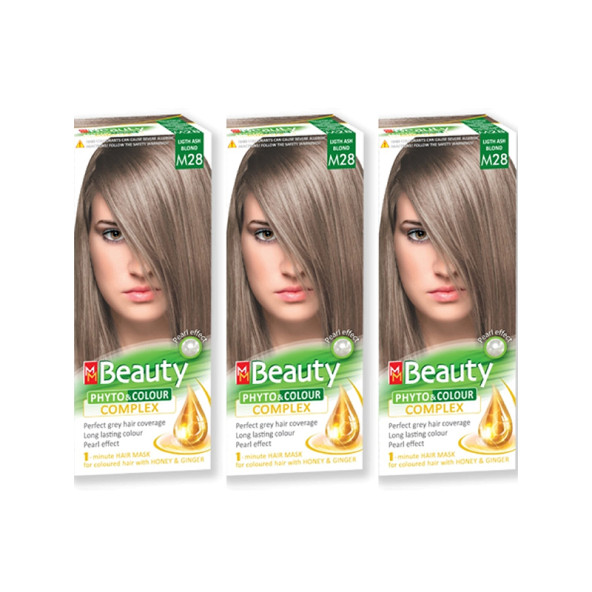 MM Beauty M 28 Açık Küllü Kumral (Lıght Ash Blond) ÜÇLÜ SET ürün görseli