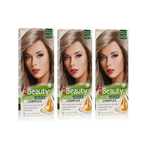 MM Beauty M 29  Çok Açık Küllü Kumral (Very Lıght Ash Blond) ÜÇLÜ SET