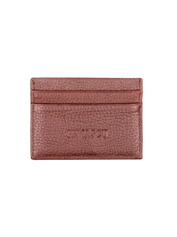 Femascu 7608 Kahverengi Hakiki Deri Çok Bölmeli Hediye Kutulu Kartlık - 3