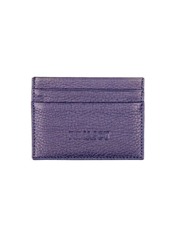 Femascu 7609 Lacivert Hakiki Deri Çok Bölmeli Hediye Kutulu Kartlık - 4