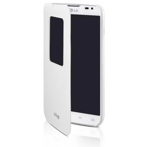 LG L70 Kasalı Kapaklı Orjinal Flip Cover Kılıf - Beyaz - CCF-400 AGEUWH - Resim 7